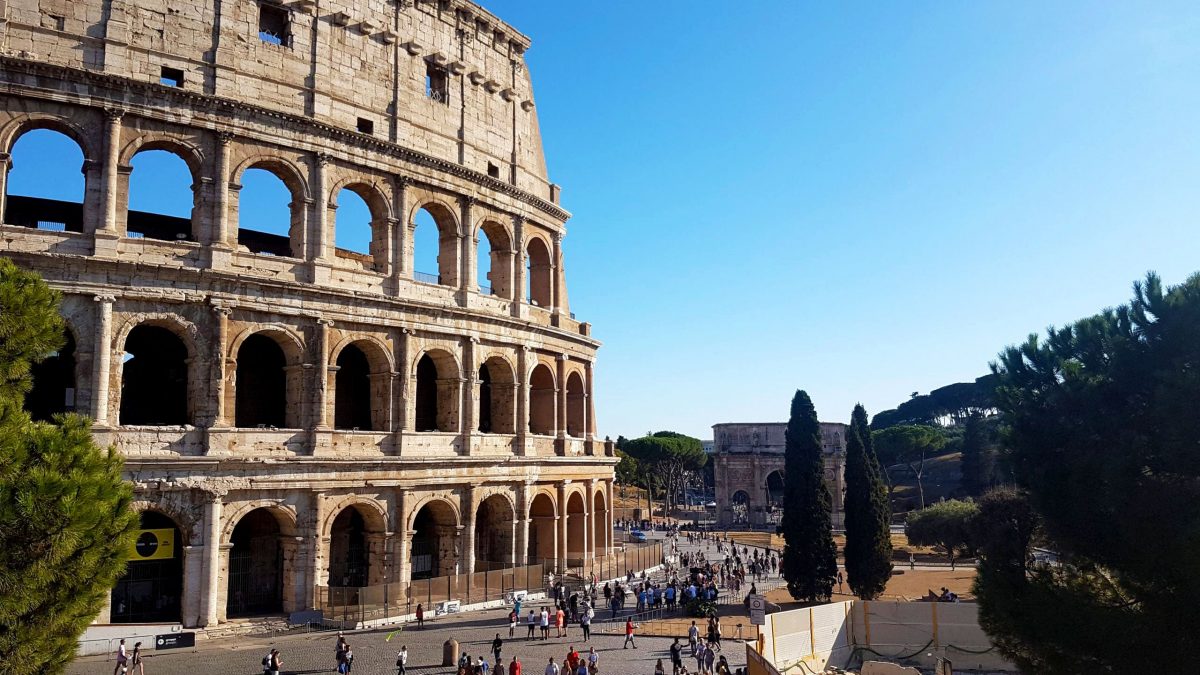 Blue Sky Colosseum, rome, eternal city
