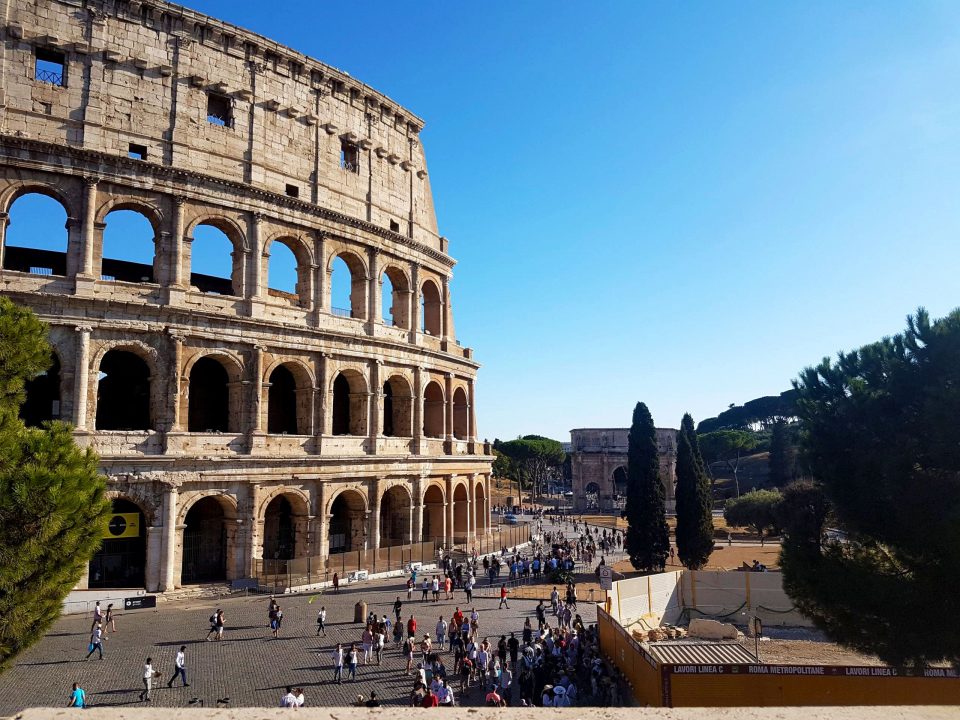 Blue Sky Colosseum, rome, eternal city